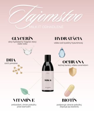 🤍Každá zložka má svoj príbeh🤍 Keď sme vytvárali MILK IT, nechceli sme len ďalší samoopaľovací krém. Chceli sme produkt,...