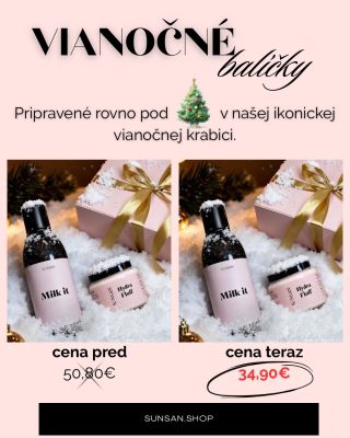 🎄 Najkrajší darček tejto zimy? SUNSAN Vianočné balíčky! Tento rok sme venovali mimoriadnu pozornosť detailom, aby ste...